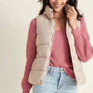 Old Navy Light Pink Puffer Vest